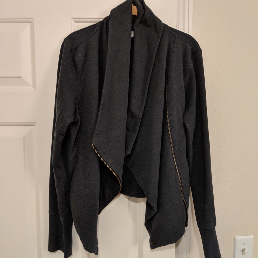 Caslon asymmetrical zip-up sweater/jacket